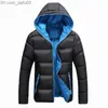 Men's Down Parkas Bolubao Brand Winter Men Men Parkas Cave New Men Casual Fashion Parkas Мужчина простая сплошная сплошная капюшона Parka Jackets Clothing 201023 Z230727