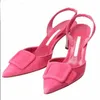 Summer Designer Women Maysli Sandals Shoes Lady Slingback heel Pointed Toe Pumps Buckle-detail Lady Sexy Party Wedding Stiletto High Heels MANOLO- EU35-43