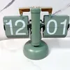 Table Clocks Modern Stainless Steel Over DIY Stand Operated Flip Unique Vintage Auto Digital Decoration Retro Gift Internal Metal