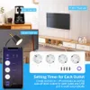 Smart Power Plugs New Tuya Smart WiFi Socket Power Strip Multi Plug med 4 Plug 4 USB Port Smart Life Compatible med Alexa Home Smart Home HKD230727