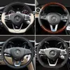 DIY for Mercedes Benz hand sewn leather steering wheel cover S-class c260l e300l A200 glc260l Glab sport276A