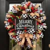 Świąteczny kokardka sztuczna roślina Rattan Circle Front Drzwi wiszące girland wakacyjne dekoracje domu hybrydowe festiwal supp266a