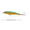 Yemler 100pcs bas pike balıkçılık cazibesi 7.2g 9cm minnow wobblers tüy kancası ile sert yemler ISCA yapay yem pesca balıkçılık mücadele 230727