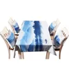 Table Cloth New Chinese Style Rectangular Table Cloth Ink Painting Pattern Dining Table Covers Simplicity Square Tablecloth Table R230801