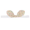 Hair Accessories Baby Sweet Vintage Head Band Floral Print Elastic Cross Knotted Bands Cute 3D Ears Headwear Born Pography