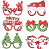 Noel dekorasyonları karikatür gözlükleri çerçeve ışıltılı Santa Snowman boynuz gözlükleri Noel parti dekorasyonu PO PROP Tatil Tatil JK1 DHO3Q