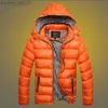 Мужские вниз Parkas 5 Colors Mens Winter Jackets сгущать куртки теплое пальто модное повседневное твердое цветовое теплое пальто M-5XL Z230727