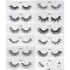 Autres articles de beauté de santé 12 cils de vison 3D de style avec de la colle Eyeliner Lash Tweezer Natural Faux Eye Lashes Personnaliser Logo Handmade Dhlwu