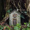 Other Event Party Supplies Pastoral Wooden Fairys Dwarf Tree Door Window Statue Fairytales Decoration Creative Cute Gnomes House Doors Garden Ornaments 230727