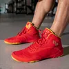 Klädskor män lätt vikt brottning skor andningsbara nät boxning sneakers mens professionella boxningskor svart röd atletiska sneakers 230726