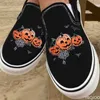 Chaussures habillées Halloween Citrouille Taille 43 Chaussures 2022 Automne Squelette Impression Appartements Femmes Chaussures Slip-on Paresseux Toile Chaussures Mocassins Zapatos Mujer J230727