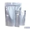 Sacs d'emballage Sac en aluminium de grande taille Scellant sous vide thermoscellable pour le stockage à long terme des aliments Stand-Up Zip Pouch Drop Delivery Office School Dhukv