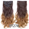 Synthetisch haar Clip-in-haarverlengingsclips voor dames 6-delige set Nep haarstukje Groothandel in bulk Clips De Extension De Cabello Para Mujeres