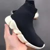 2023 Paris Girl Boys Triple-S Sock Buty Oryginalne Balenaga Mężczyźni swobodny poślizg czarny biały zielony trener Sports Sneakers Atletyczne buty na zewnątrz rozmiar 24-35