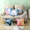 Poduszka/dekoracyjna konfigurowalna kolorowa sofa na sofę koloru brzoskwiniowe skrzynka skórna wystrój domu geometryczny przestrzeń drukowana obudowa R230727