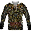 Męskie bluzy z kapturem Meksyk Aztec 3D Bluza z kapturem moda/kobiety drukują bluzy zabawne koszulki harajuku hip hop pullover