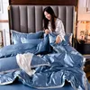 Bedding sets Luxury Rayon S Duvet Cover Set Single Double King Size Bedding Kit 2pcs/3pcs/4pcs Bed Cover Bed Linen Set 230726