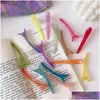 Hair Pins Korean Candy Color Duckbill Bangs Clip Hairdressing Positioning Clips Net Red Same Traceless Hairpin Girls Sweet Drop Deli Dhrqo