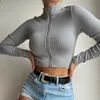 Nya kvinnor Crop Top Women T Shirts Basic Short Tshirts Fashion Spring Summer Tops Street Basic Casual Tees Club Woman Tshirts G2093