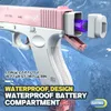 Gun Toys Space Electric Automatic Water Horese Portable Children Kids Summer Beach Bight Fintasy Fantasy Toys for Boys Splashing Kid Gift 230726