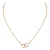 Love ketting voor vrouwen designer vergulde gouden kettingen cirkel mode klassieke stijl sieraden prachtige cadeau luxe sieraden ketting dunne kettingen