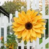 Fleurs décoratives fleur abeille porte couronne printemps été pendentif rustique tournesol ornement pour la maison fête Festival