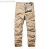 Spodnie męskie 100% bawełniane spodnie swobodne mężczyźni solidny kolor męski spodnie męskie spodnie na zewnątrz Pełna długość spodnie Man Jogging Streetwear Pants L230727