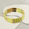 Bangle ALTERA Fashion Green Yellow Beads Babalawo Bracelet Orula Pulsera No Fade Stainless Steel Jewelry for Men and Women Gift Amulet 230726