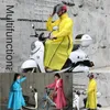 Raincoats Eva Raincoat Women/Men Zipper Hooded Poncho Motorcykel Regnkläder Lång stil Vandring Poncho Miljö Regnjacka 230727