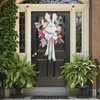 Decorative Flowers 2PC Easter Wreath For Front Door Spring Glam Decor Cardboard Heart Small Twig