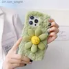 Handyhüllen 3D-Sonnenblumen-Telefonhüllen für iPhone 14 Pro Max Plus 13 12 11 X XS XR 8 7 Iphone14 Phone14 Flauschiges Fell Fuzzy Women Cell Z230731