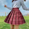 Jupes mode 2023 femmes Preppy Style coréen Plaid Kawaii école jupe pour filles taille haute plissé Mini