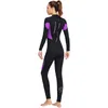 Wetsuits Drysuits 3mm Neoprene Wetsuits Full Body Scuba Diving Suits For Women Snorkling Surfing Swimming Long Sleeve Håll varmen för vattensporter 230727