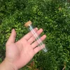 Whole- 30 120mm 60ml Bottiglie di vetro Fiale Vasi Provetta con tappo di sughero Bottiglie vuote trasparenti trasparenti 24 pezzi / lotto1277j