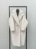 Giacche Cappotto da orsacchiotto Cappotto invernale da donna in alpaca caldo e sciolto Cappotto in lana di cammello Cappotto ampio oversize bianco latte con risvolto casual classico femminile