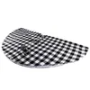 Christmas Decorations Tree Skirt Ornament With White And Black Plaid For Festive Decoration310r