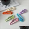 Acessórios para o cabelo Fried Dough Twist Candy Color Bb Clip Girl Liu Haijia Hand-Made Hairpin Japão e Coreia Ornament Spring Summer. Dro Dhh21