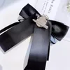 Brooches Silk Big Bow For Women Girls Webbing Bowtie Brooch On Clothing Pearl Flowers Avatar Portrait Wedding Accessories