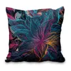 Cushion/Decorative Customizable Home Sofa Car Office Cover Peach Leather Cushion Cover Feather Tropical Leaf Flower Painting Cover R230727