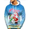 Men's Hoodies Christmas Snowman 3D Hoodie Men/Women Printing Sweatshirts Santa Claus Funny Shirts Printed Harajuku Pullover