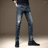 Men's Jeans 2023 Spring And Autumn Fashion Vintage Ripped Small Foot Pants Casual Slim Comfortable High Quality Stretch 36