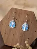 Heißverkauftes 925er Silber in Europa und Amerika, neue weibliche Aubao-Ohrringe in Farbillusion, exquisite Ohrringe in Form eines blauen Baums