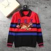 Męskie swetry wełna z literami Wzór kolorowe bluzy okrągłe szyi dzianiny z długim rękawem unisex warstwowe ciepłe wierzchołki Sweter 001