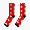 Skarpetki męskie Cool Swiss Cross Flag of Switzerland Socks Funny Men's Socks Z230727