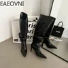 Bottes d'hiver sur le genou bottes hautes femmes chaussures mode Zippes chaussures femme Sexy talons hauts longues Botas De Mujer 230727