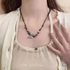 collana della farfalla delle ragazze nazionali piccola catena lunga del maglione di stile antico tessuta marea della catena della clavicola