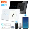 Smart Power Plugs Tuya 16A Smart Wall Outlet Combo Smart WiFi Light Switch Smart Life App REMORE Controllo WiFi Presa Wifi Work With Alexa Home HKD230727