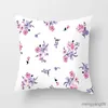 Kudde/dekorativ anpassningsbar tryckt soffa kontorsstol Cover Simple Home Decor Floral Printed Cushion Cover R230727