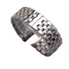Bracelet de montre en acier inoxydable Bracelet de montre poli mixte mat 16mm 18mm 19mm 20mm 21mm 22mm 24mm Argent papillon buckl292d