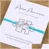 Charm armband autism medvetenhet armband vänskap pussel ing inspirerande gåva droppleverans smycken dhmtb